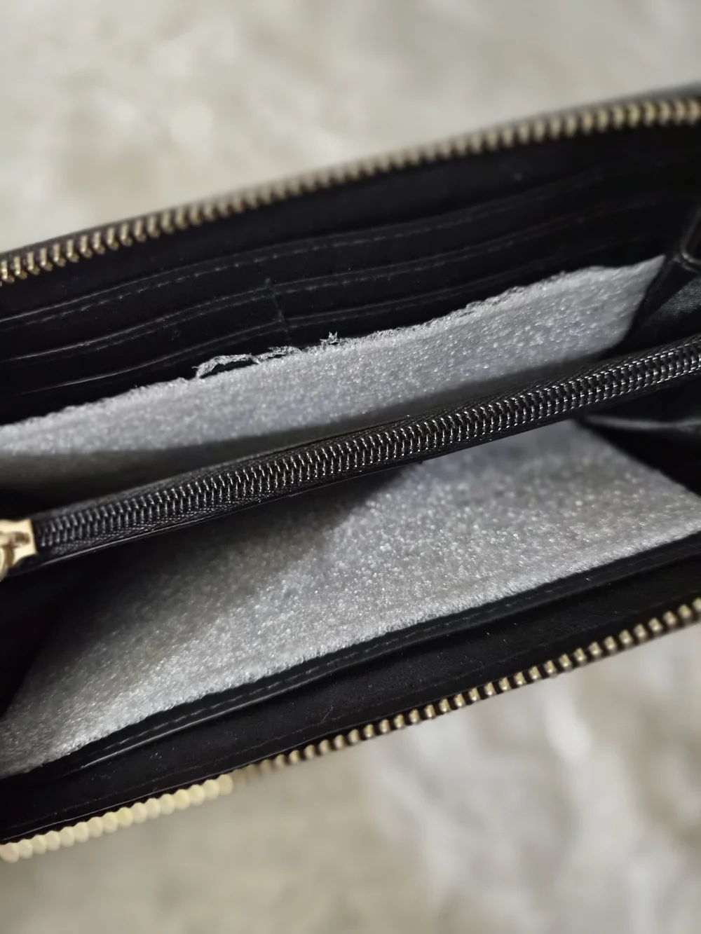 Victoria's Secret Black Patent Zip-Around Wallet with Gold Studs - Picture 6 of 10